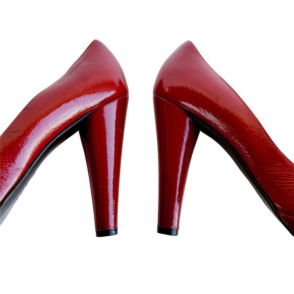 Pierre Hardy Red Patent Leather Platform Pumps Size 38.5 / US 8 - Picture 5 of 11